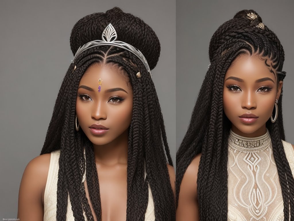 Baddie Hairstyles-Cornrows with a Twist