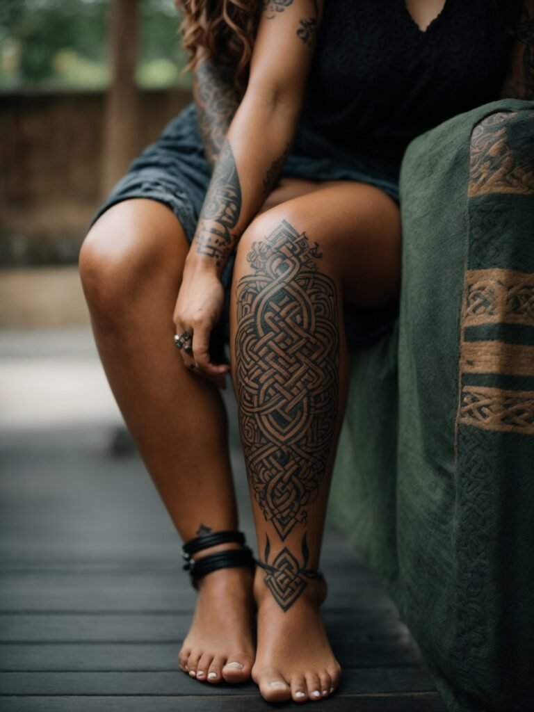 leg tattoos women-8