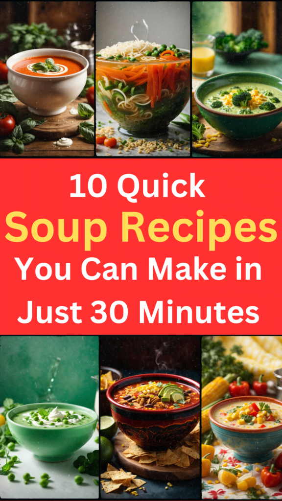 10 Quick Soup Recipes You Can Make in Just 30 Minutes