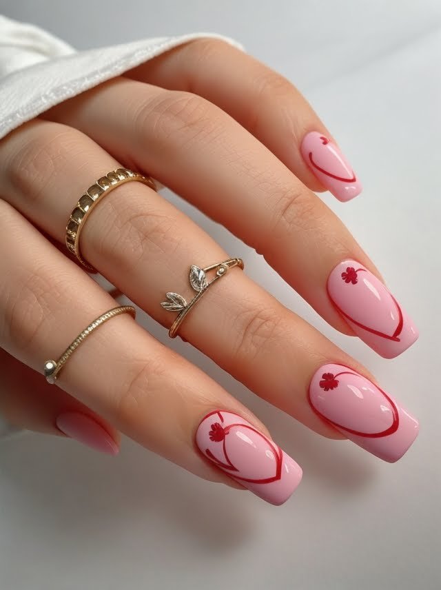 Pink Love Nail Designs