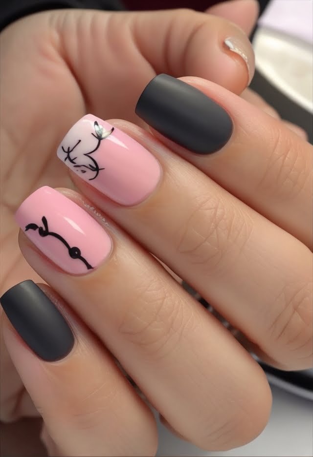 Simple Love Nail Designs