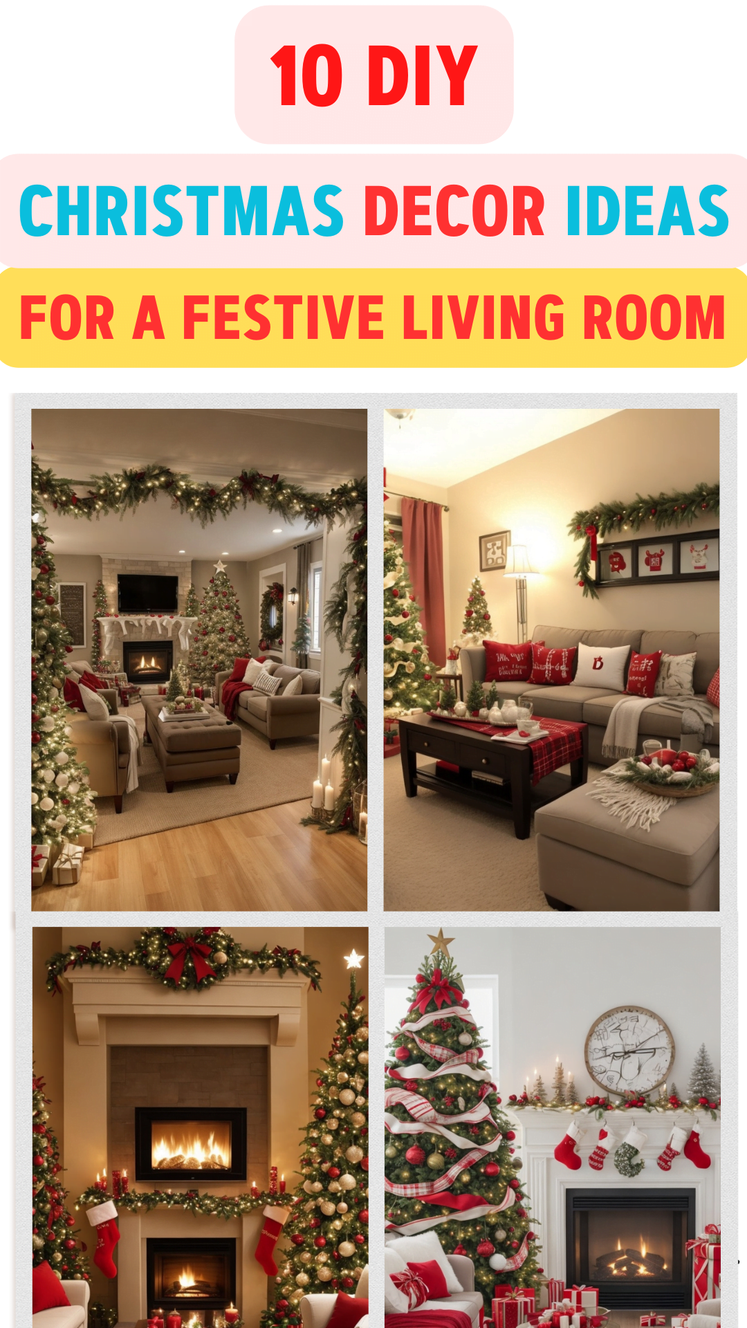 10 DIY Christmas Decor Ideas for a Festive Living Room