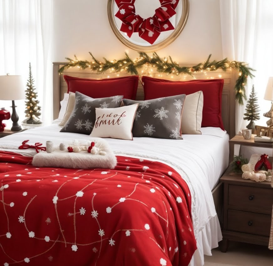 Transform Your Bedroom into a Winter Wonderland with These Christmas Decor Ideas