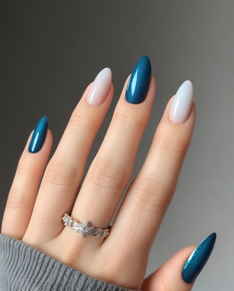 Simple Elegance: Winter Nails Art That Shines