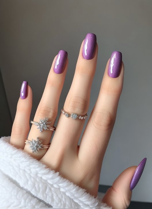 Simple Elegance: Winter Nails Art That Shines