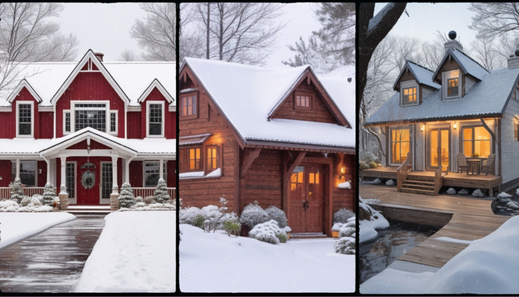 Aesthetic Winter House Exterior Ideas 2