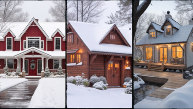 Aesthetic Winter House Exterior Ideas 2
