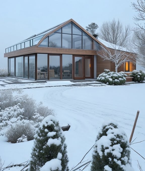 Aesthetic Winter House Exterior Ideas 4