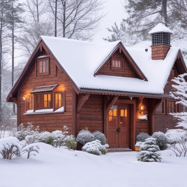 Aesthetic Winter House Exterior Ideas 8