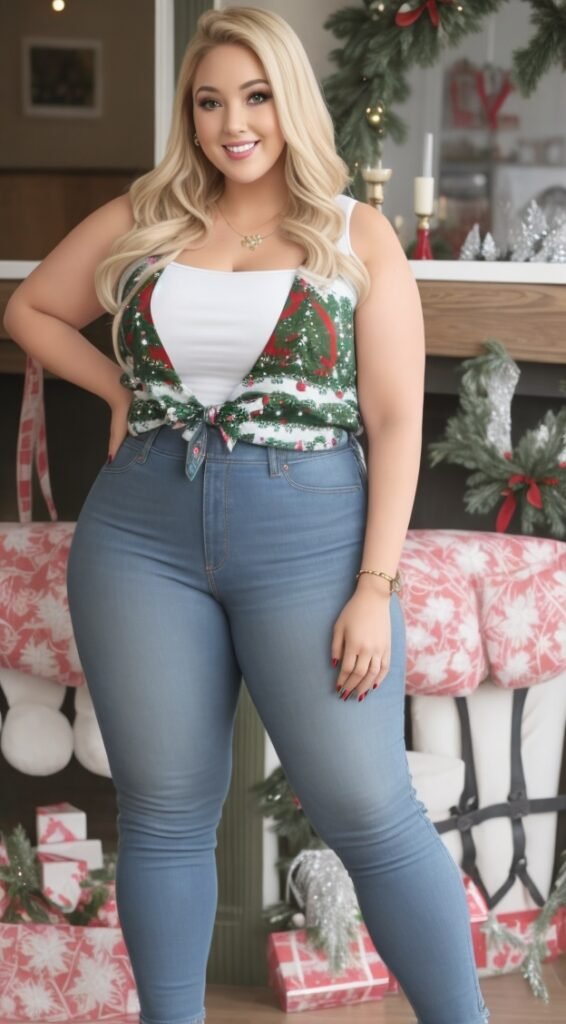 Casual Plus Size Outfits for Christmas Joy 5