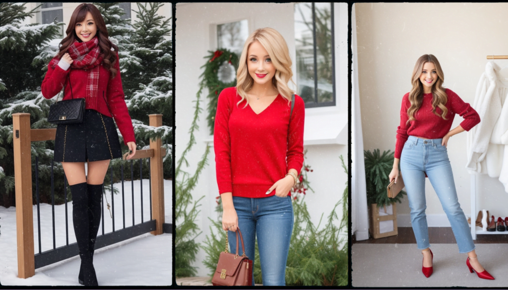 Chic Christmas Outfit Ideas for Women 2