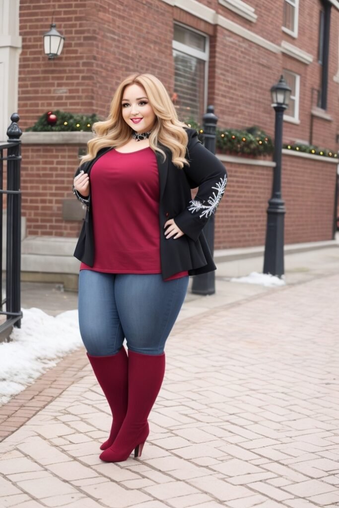 Chic Plus Size Christmas Outfits 9