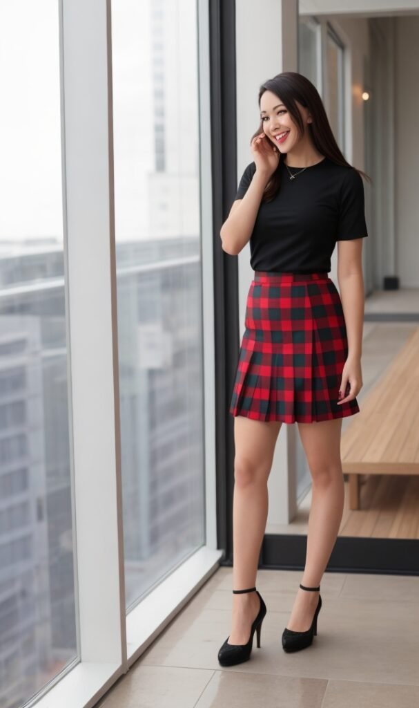 Christmas Skirt Outfit 6