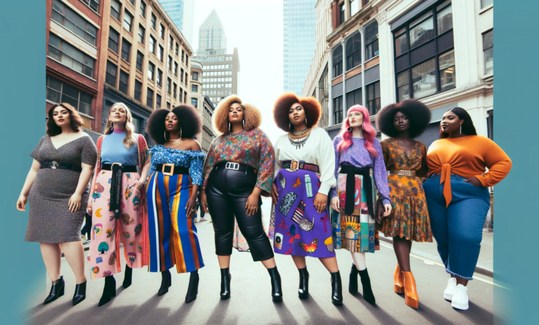 DALL·E 2023 12 15 20.05.18 Generate a wide eye catching and viral image for the featured article. The image should depict a group of diverse plus size women in a variety of st