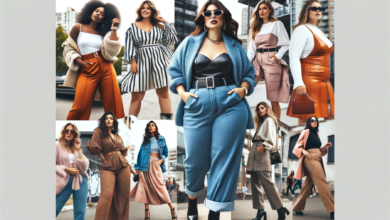 DALL·E 2023 12 15 20.24.17 Generate a wide dynamic image for the featured article. The image should display a collage of diverse plus size women each styled in different savvy