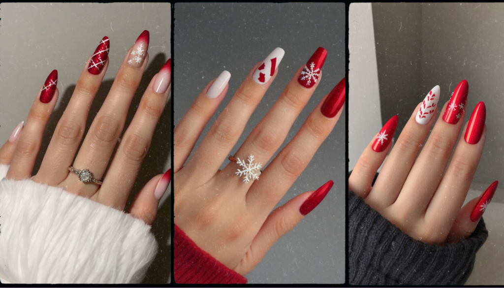 simple christmas nails winter 2