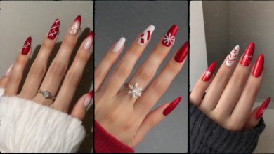 simple christmas nails winter 2