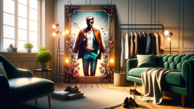 DALL·E 2024 01 04 05.37.44 An eye catching image of a mirror reflecting a stylish confident person dressed in a trendy outfit symbolizing the concept of looking good every day