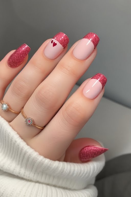 valentines nails 7