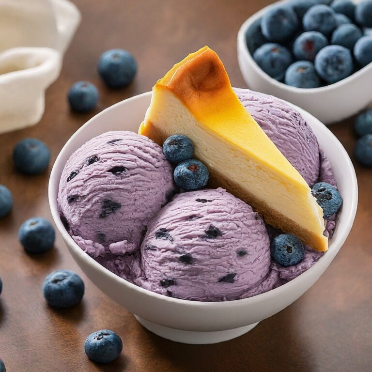 The Creamiest, Dreamiest Blueberry Cheesecake Ice Cream: The Perfect Easter Treat!