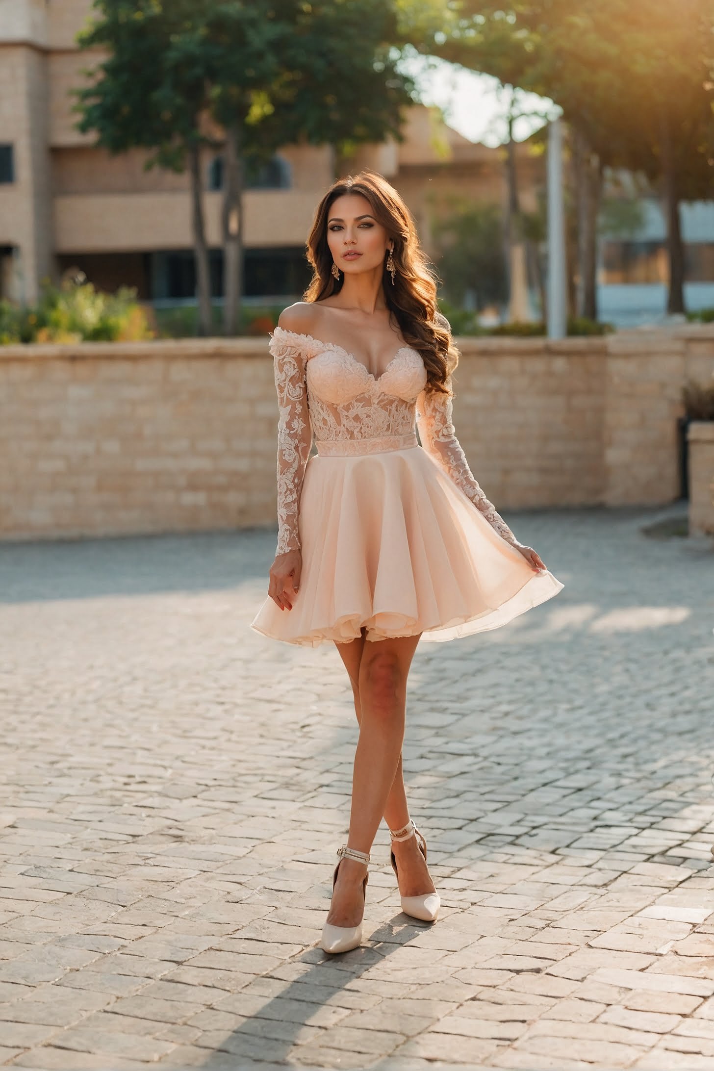 Ethereal Blush Lace Delight