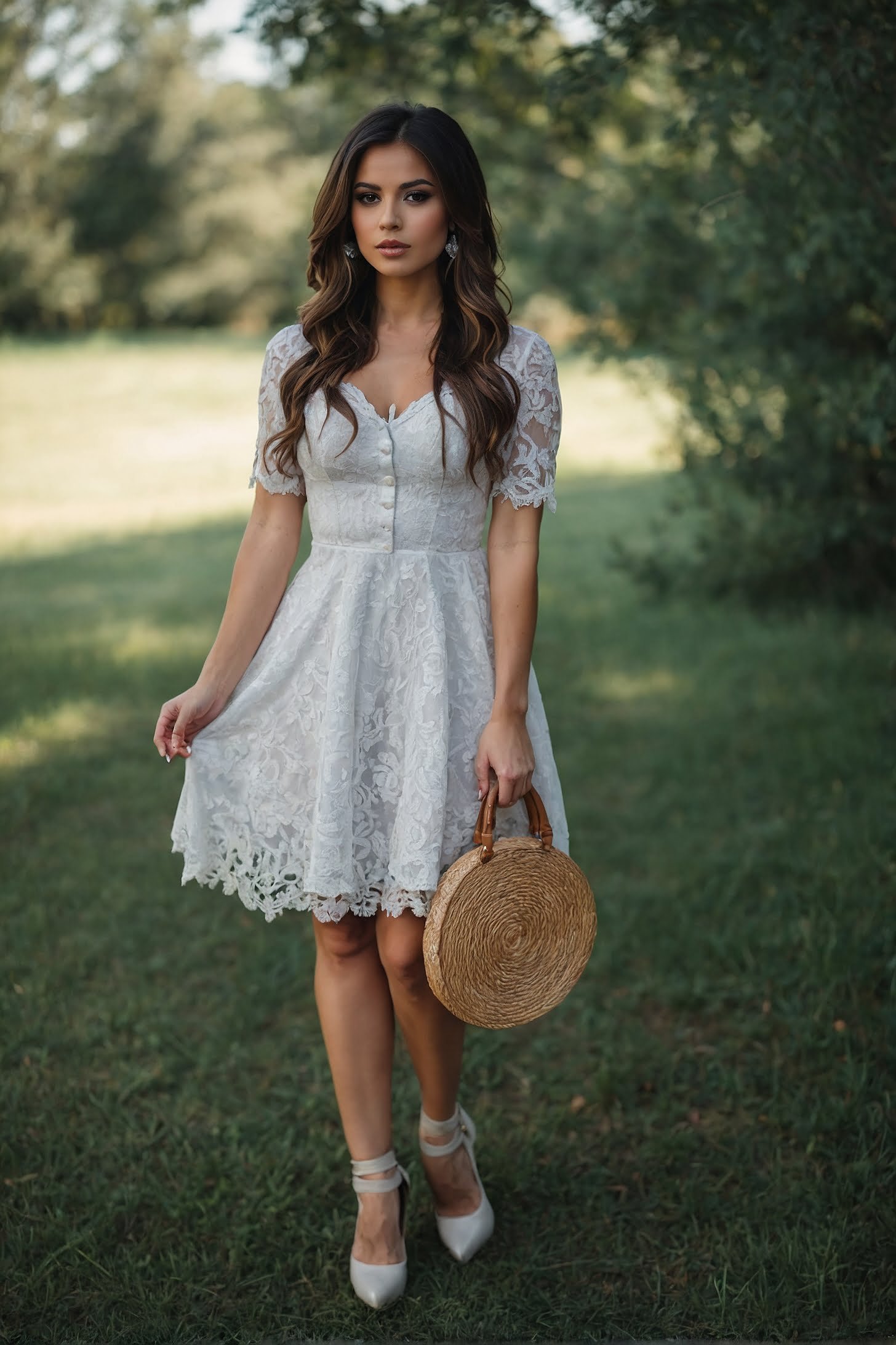 Delicate Lace White Dress - Dreamy Summer Affair