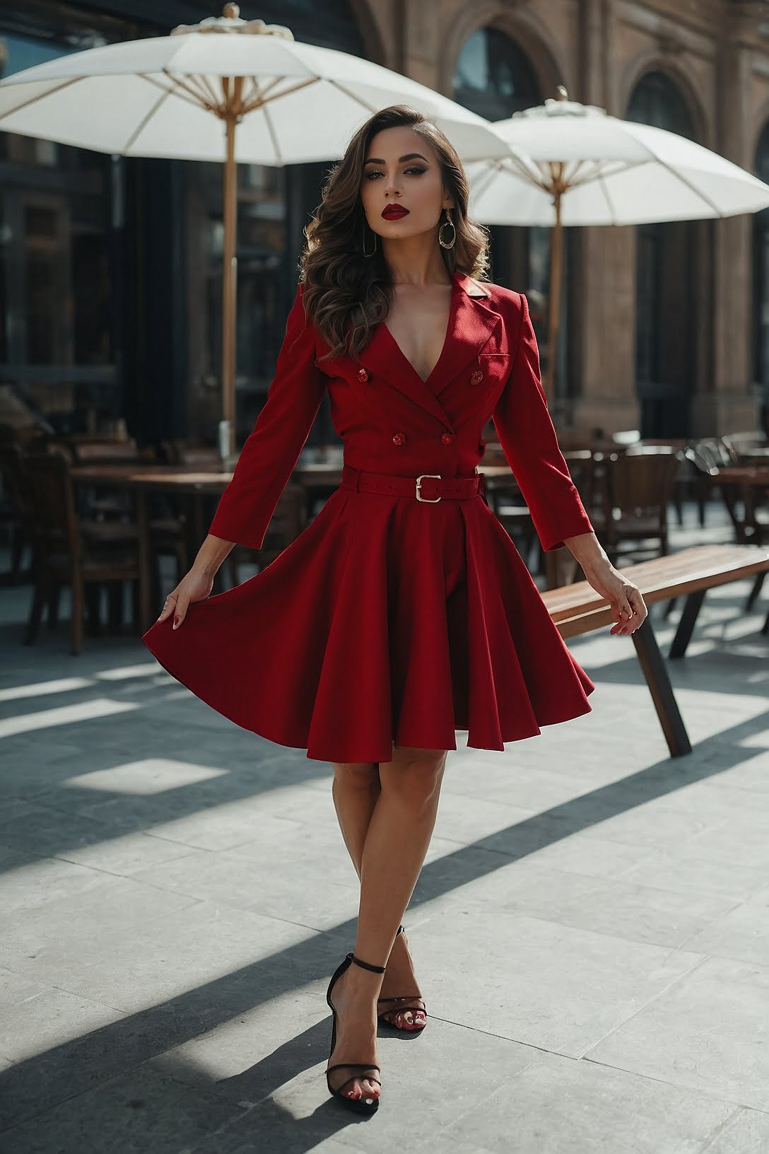 Vibrant Red Sophisticate: The Ultimate Power Dress for Trendsetters