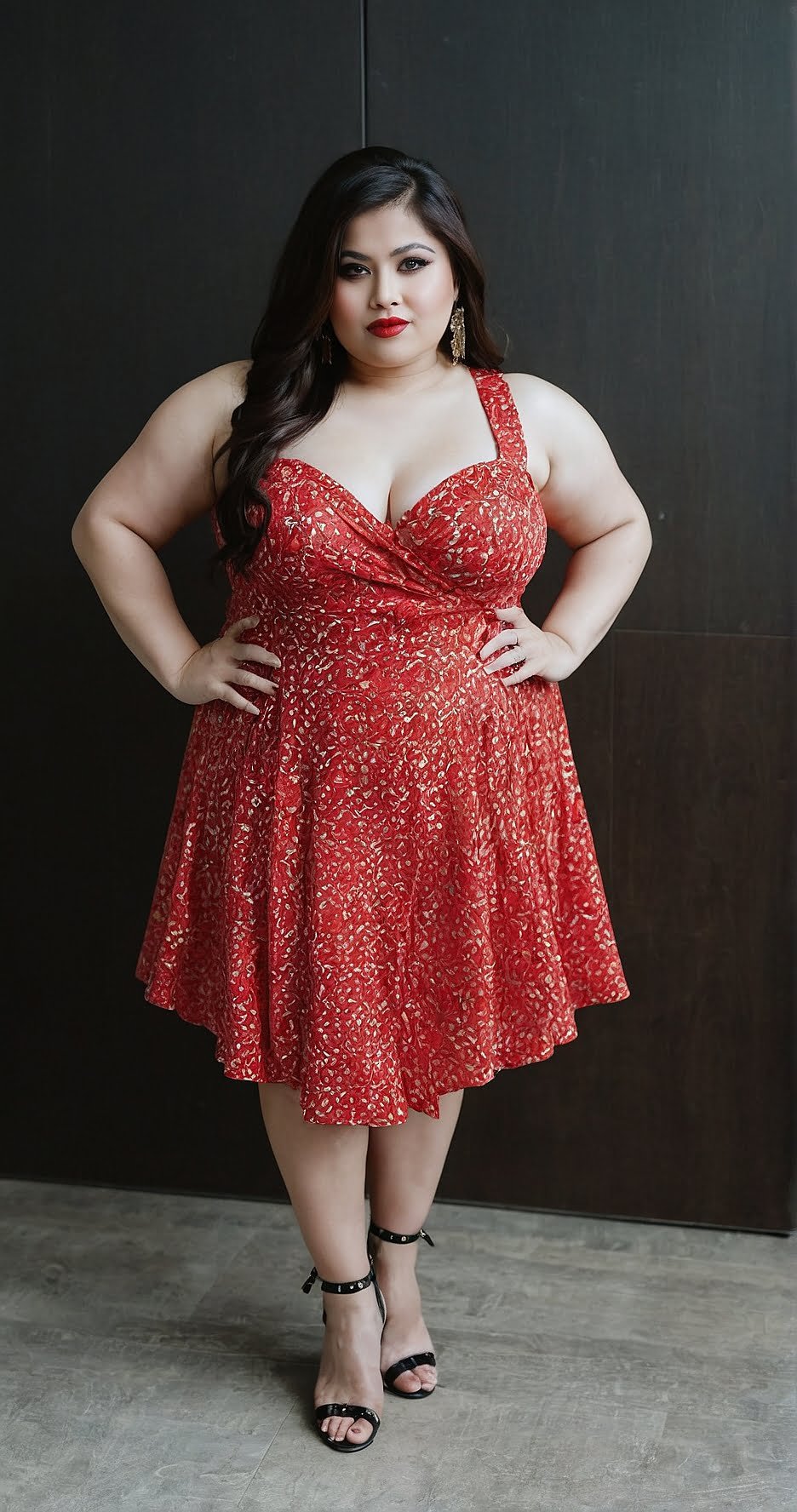 Valentine Red: Flowy Dress with Delicate Straps
