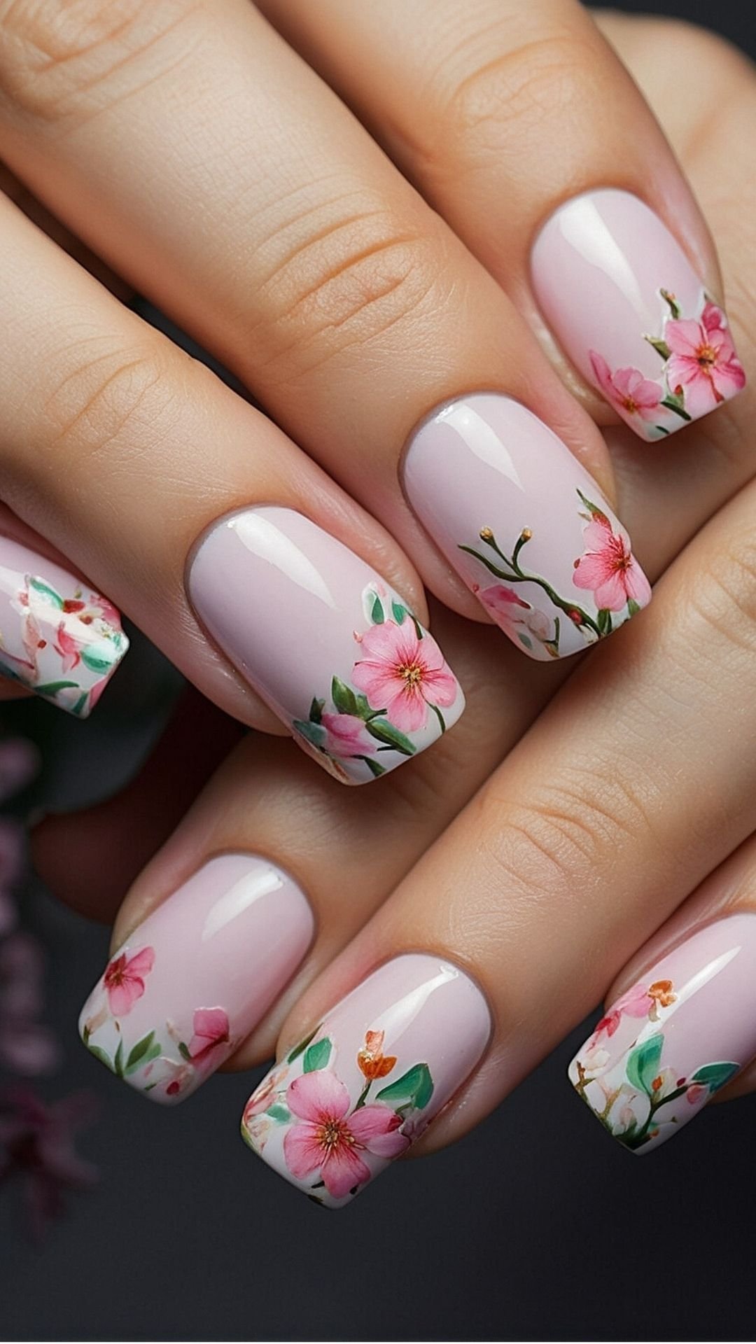 Pink Petal Perfection Nails