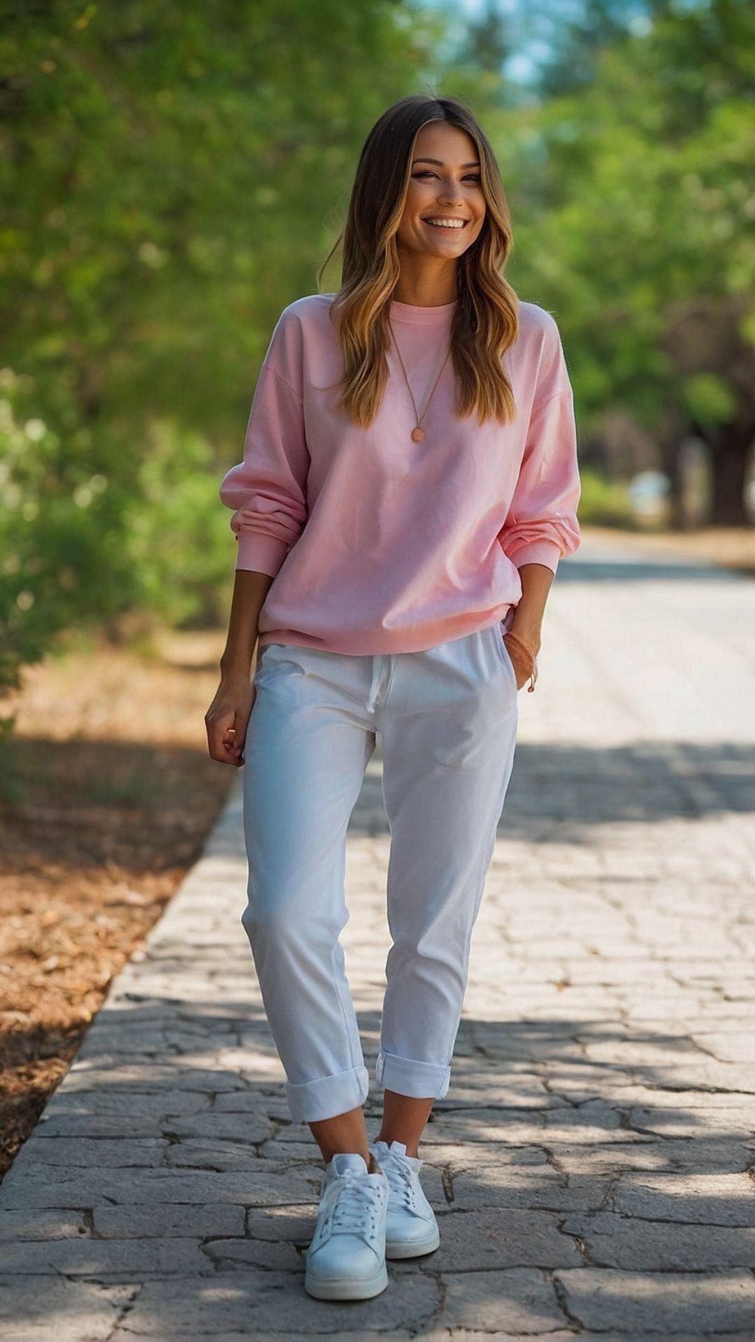 Soft Blush Sweatshirt & Cool Breeze Pants