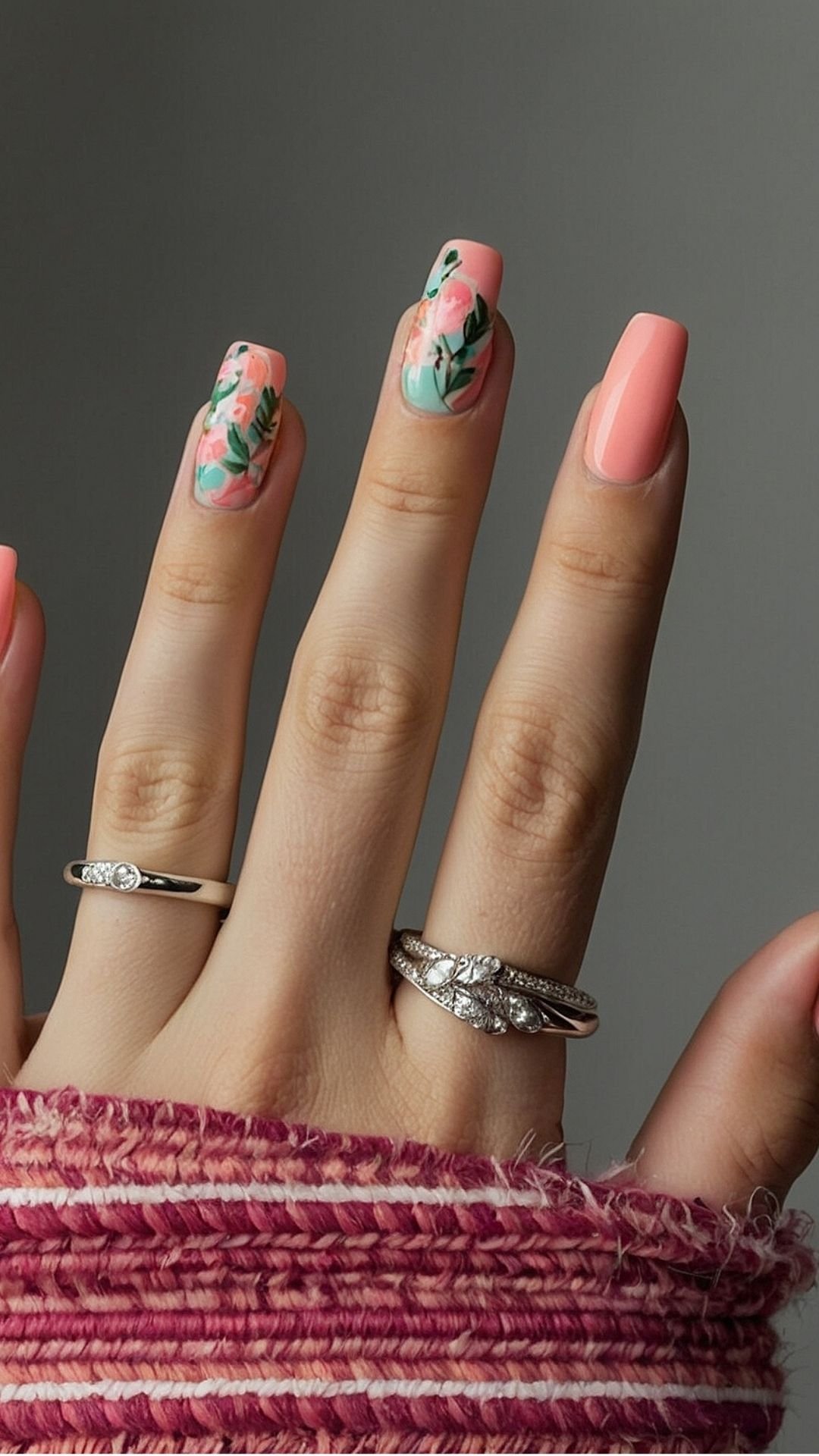Rosy Accents and Rings