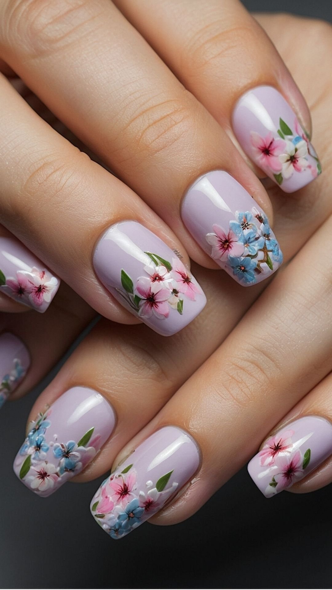 Blossoming Spring Nail Art