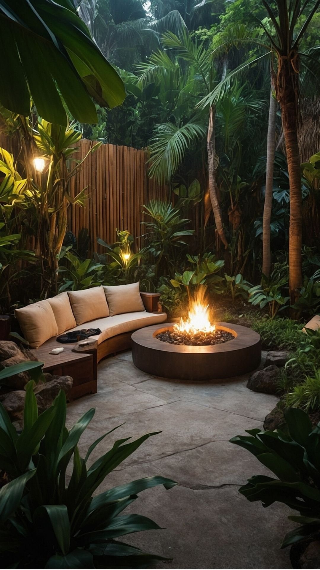 Twilight Embrace: Exotic Garden Lounge