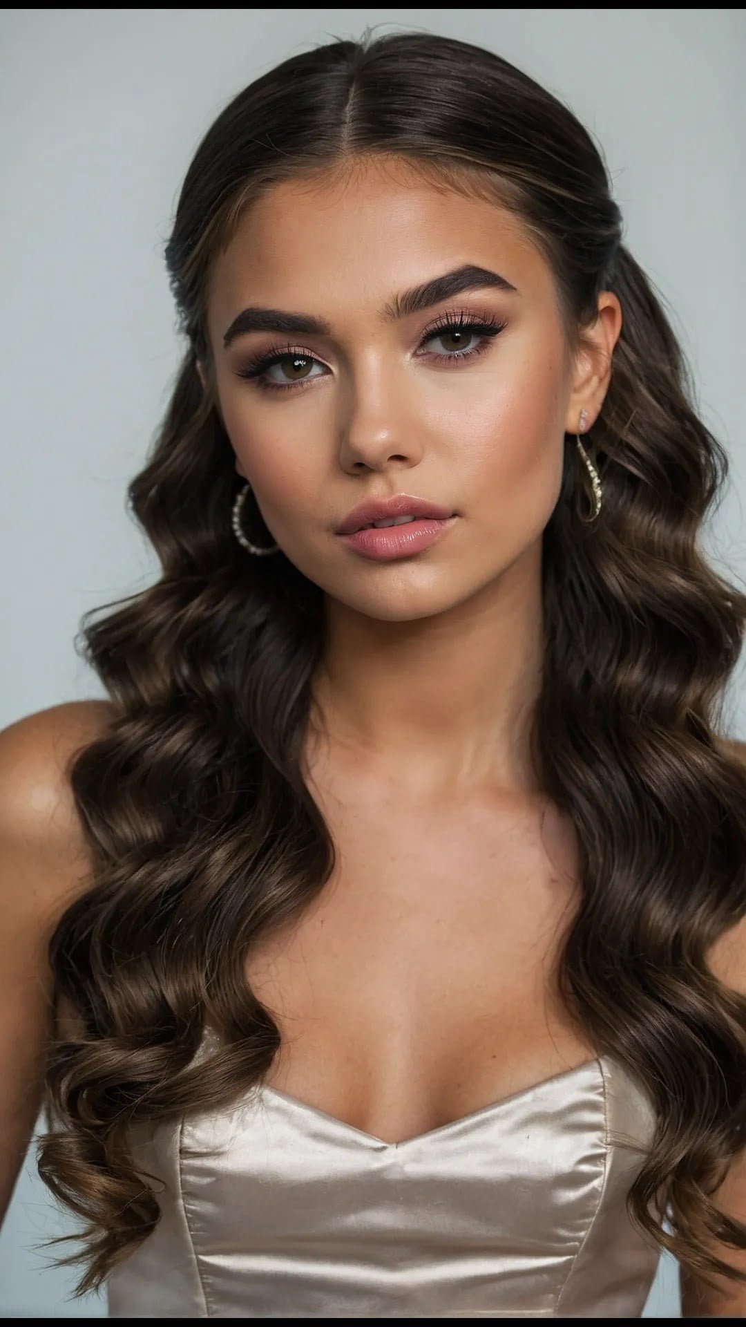 Sleek Glamour Waves with a Touch of Satin