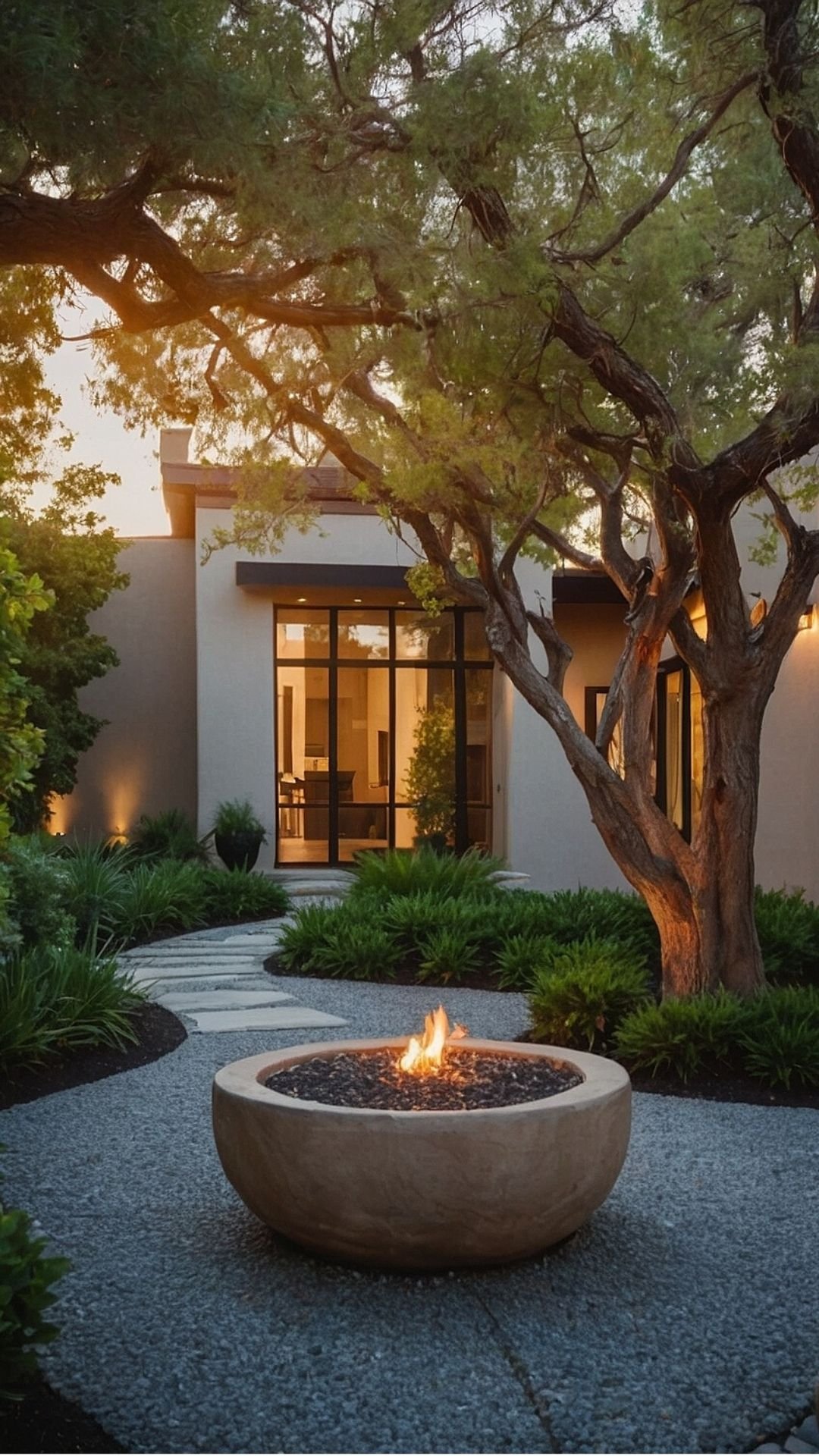 Fireside Elegance – Sophisticated Outdoor Living with a Warm Glow