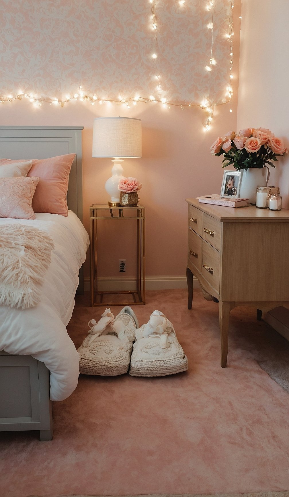 Warm Glow Fairy Light Bedroom