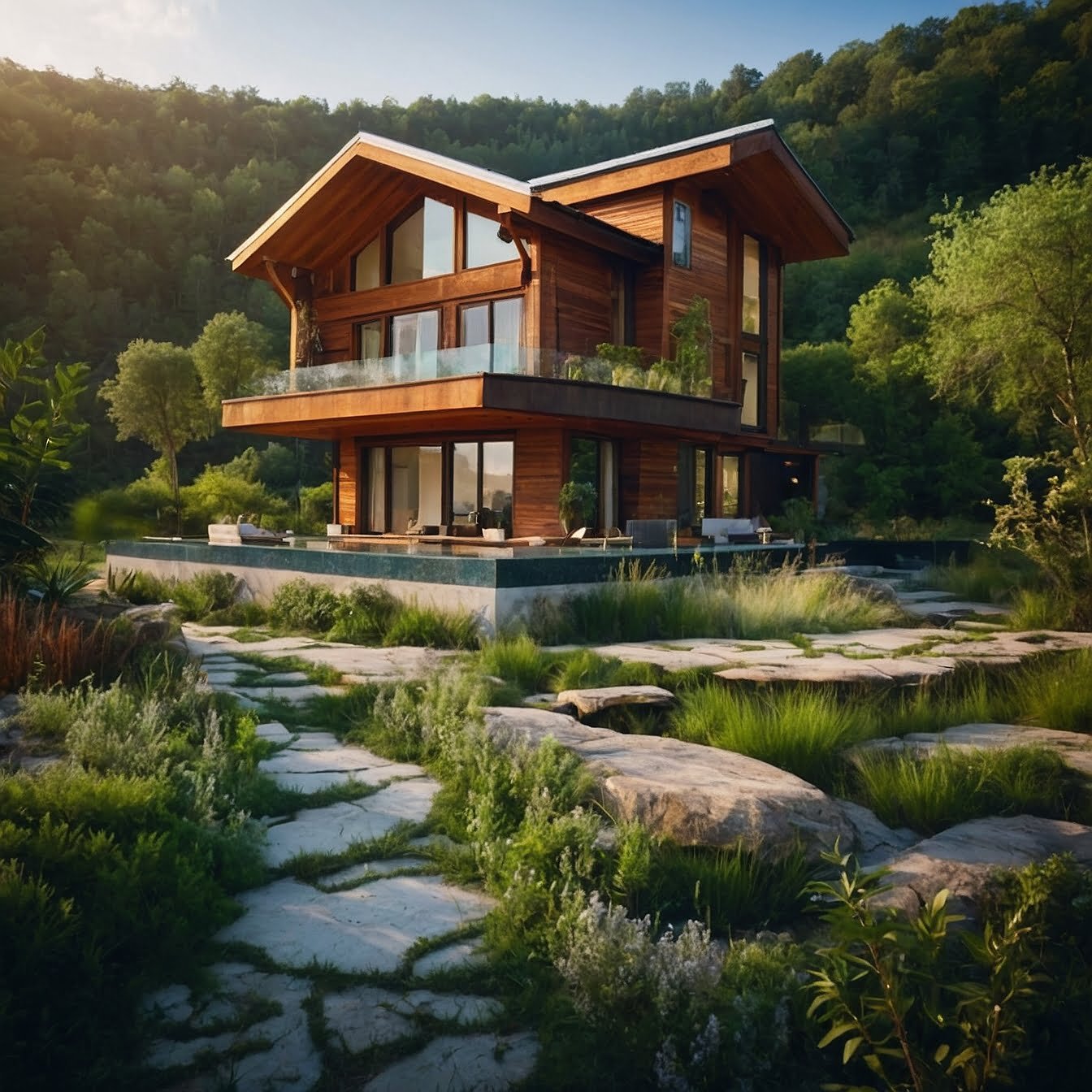 Eco-Modernist Hillside Home