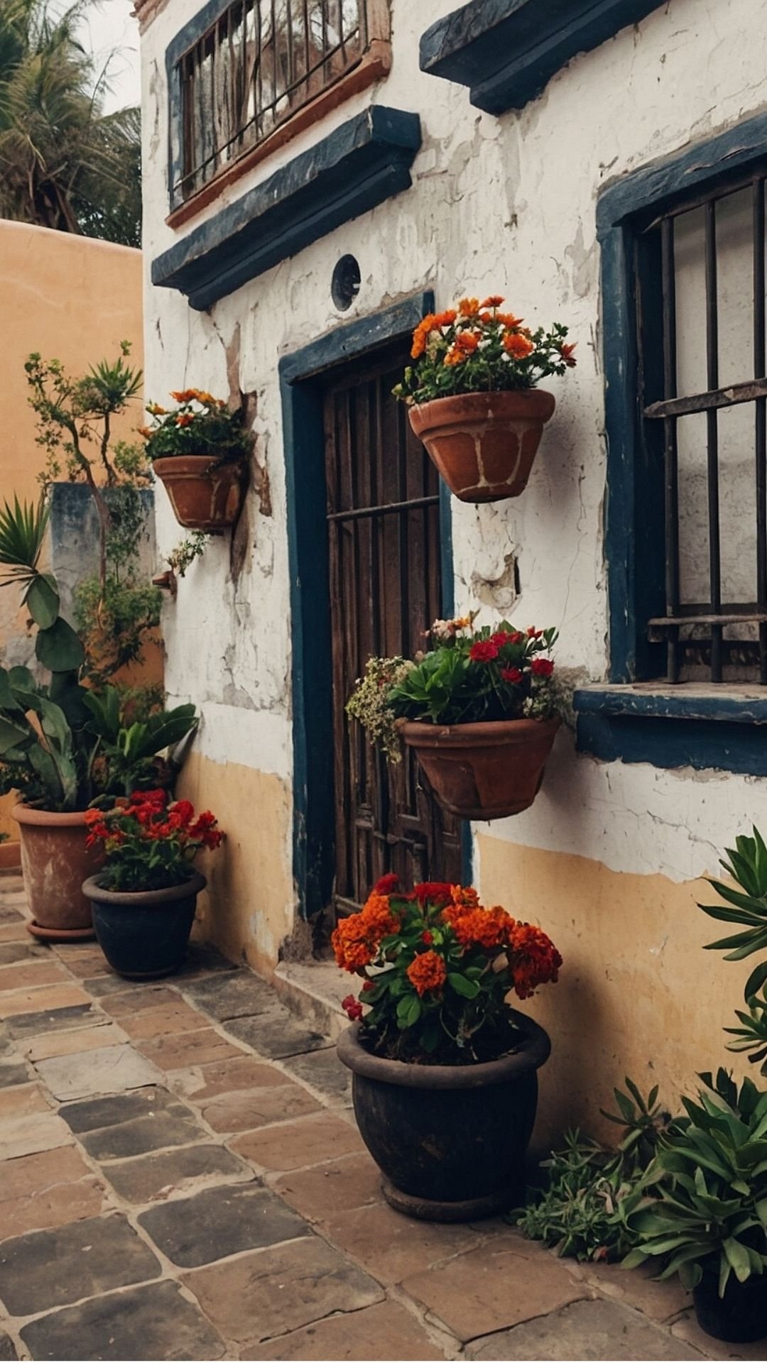 Floral Facade: A Burst of Color in Mexican Tradition