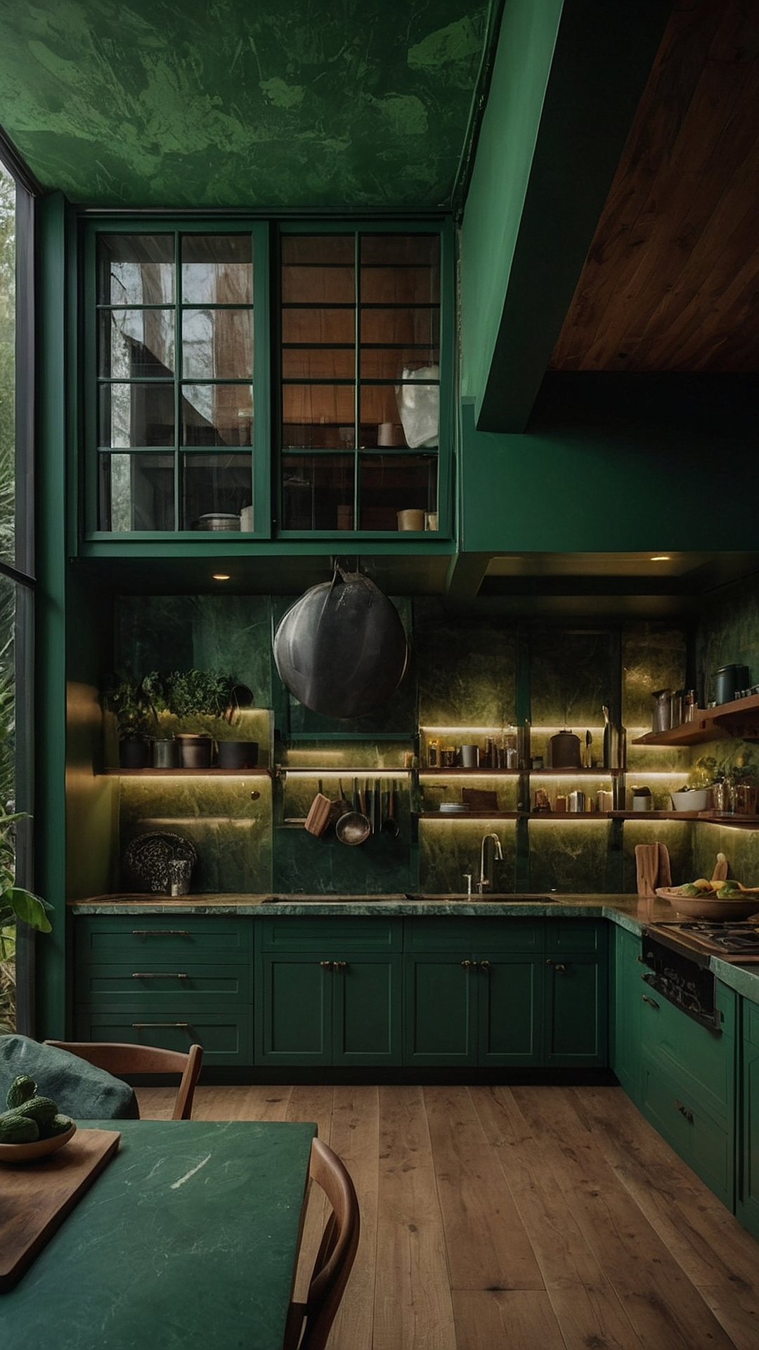 Harmonious Greens: Relaxing Kitchen Escapes