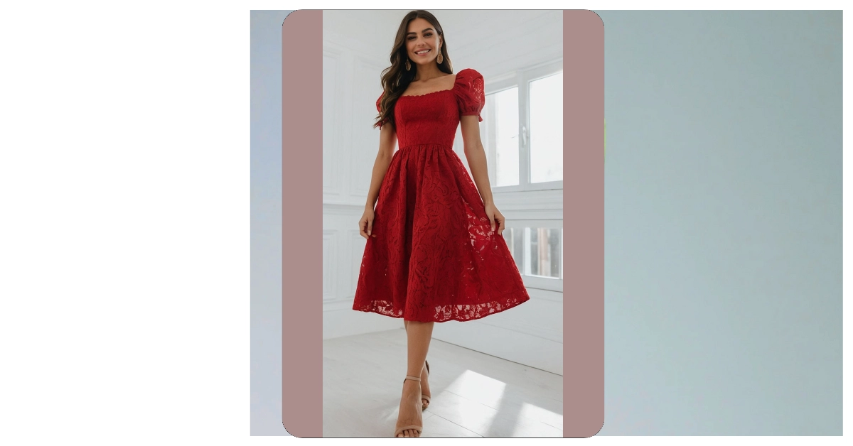 Fashion Red Women‘s Dress S340 main image 1