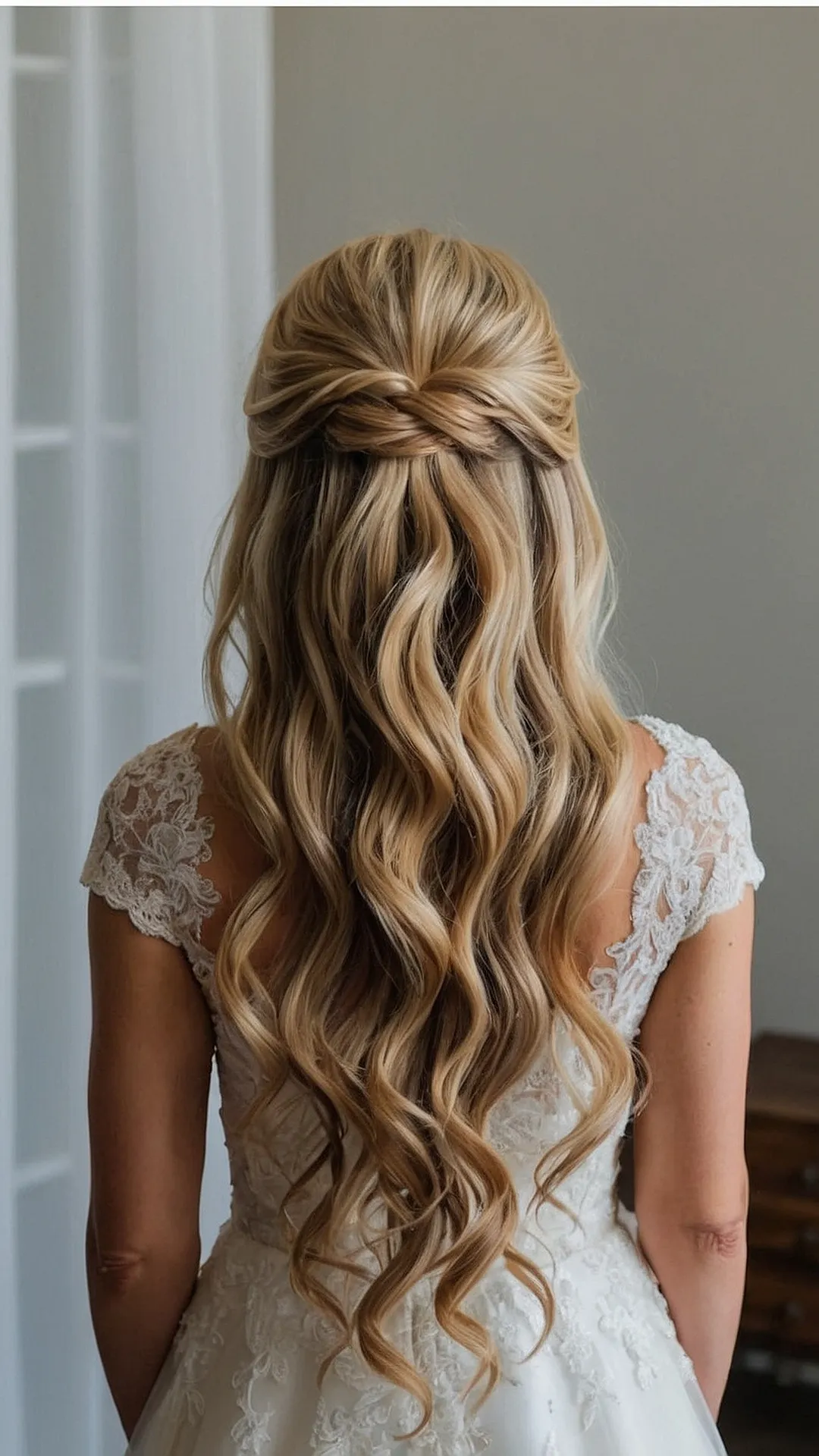 Elegant Half Up Half Down Bridal Hair Inspo