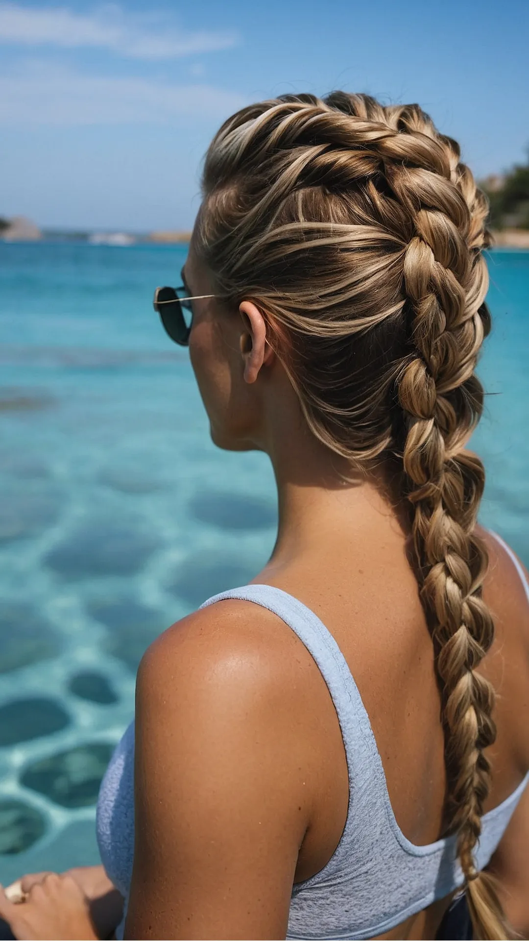 Messy Bun Magic by the Pool