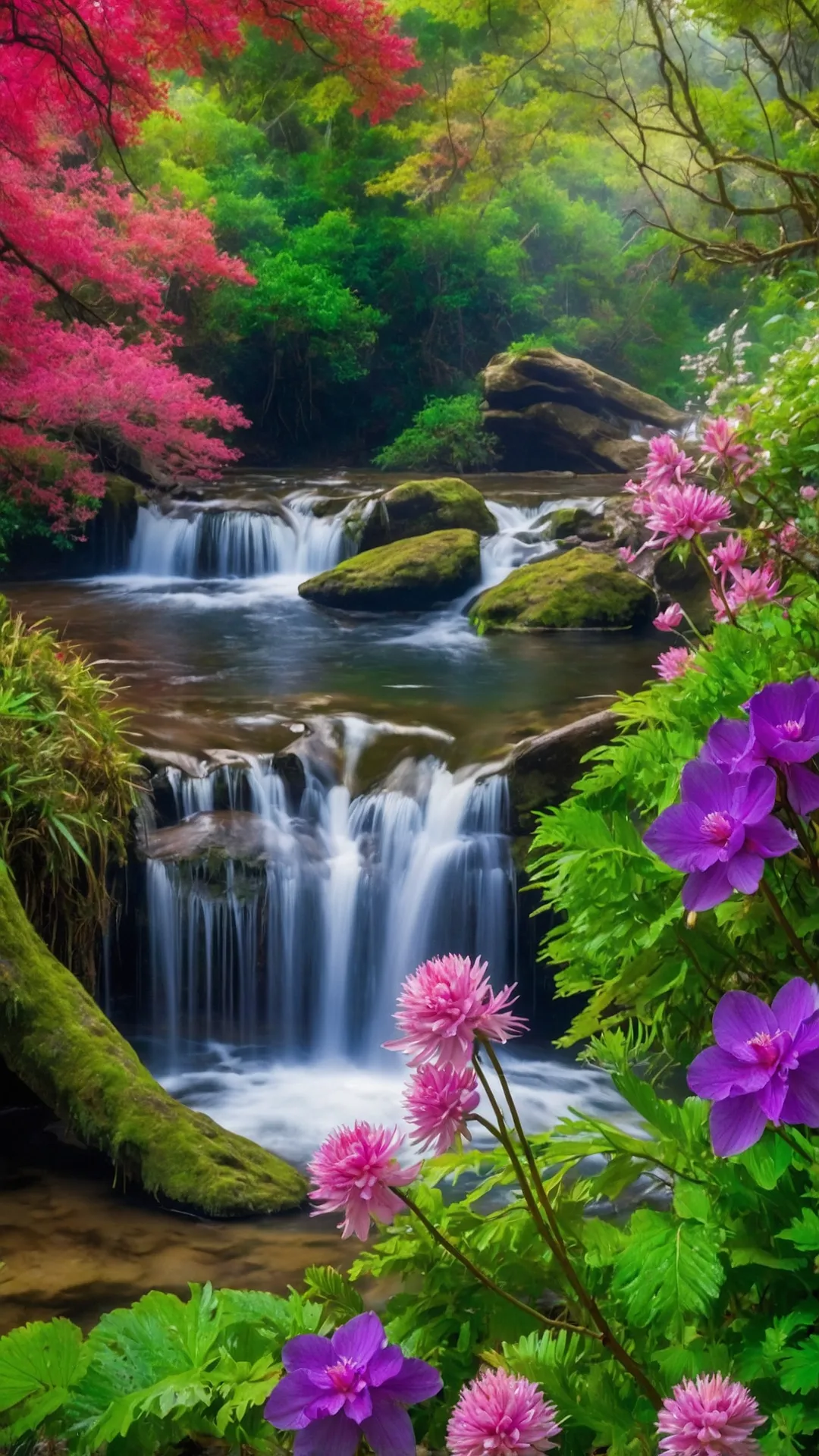 Aqua Dreams: Serene Waterfalls Wallpaper Concepts