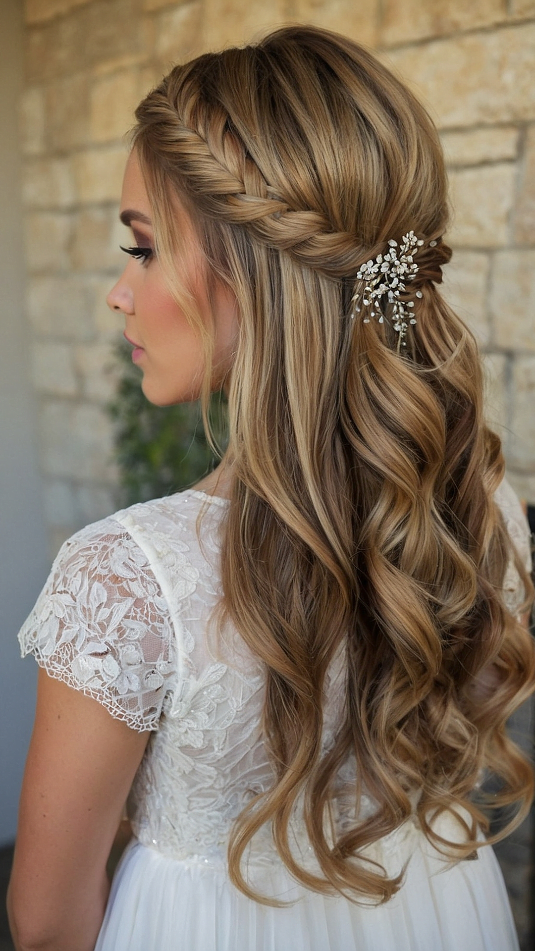 Vintage Half-Up Half-Down Prom Inspiration