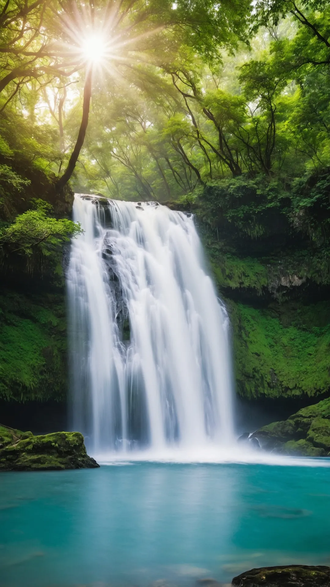 Glistening Cascades: Radiant Waterfall Wallpaper Choices