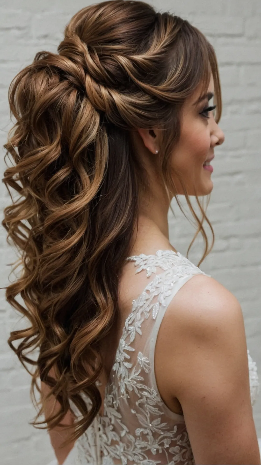 Romantic Half Up Half Down Wedding Hairstyles