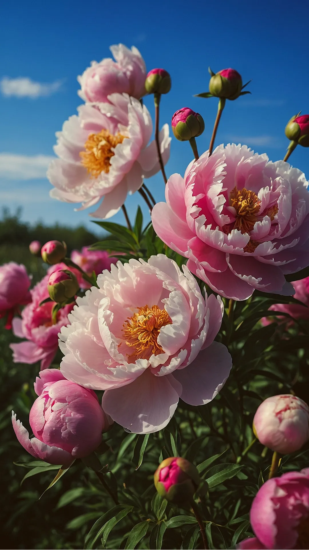 Graceful Petals: Timeless Peony Wall Coverings