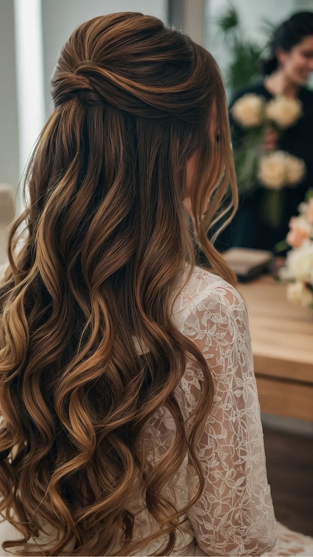 Modern Half Up Half Down Wedding Hair Looks