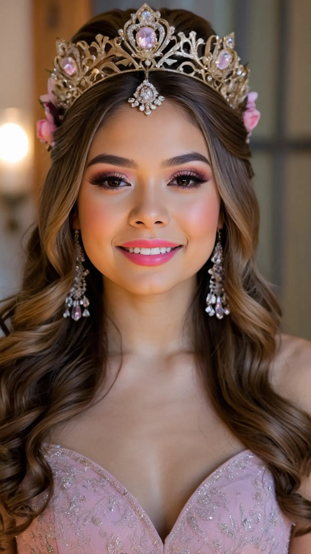 Majestic Crowns and Quinceañera Hairstyles