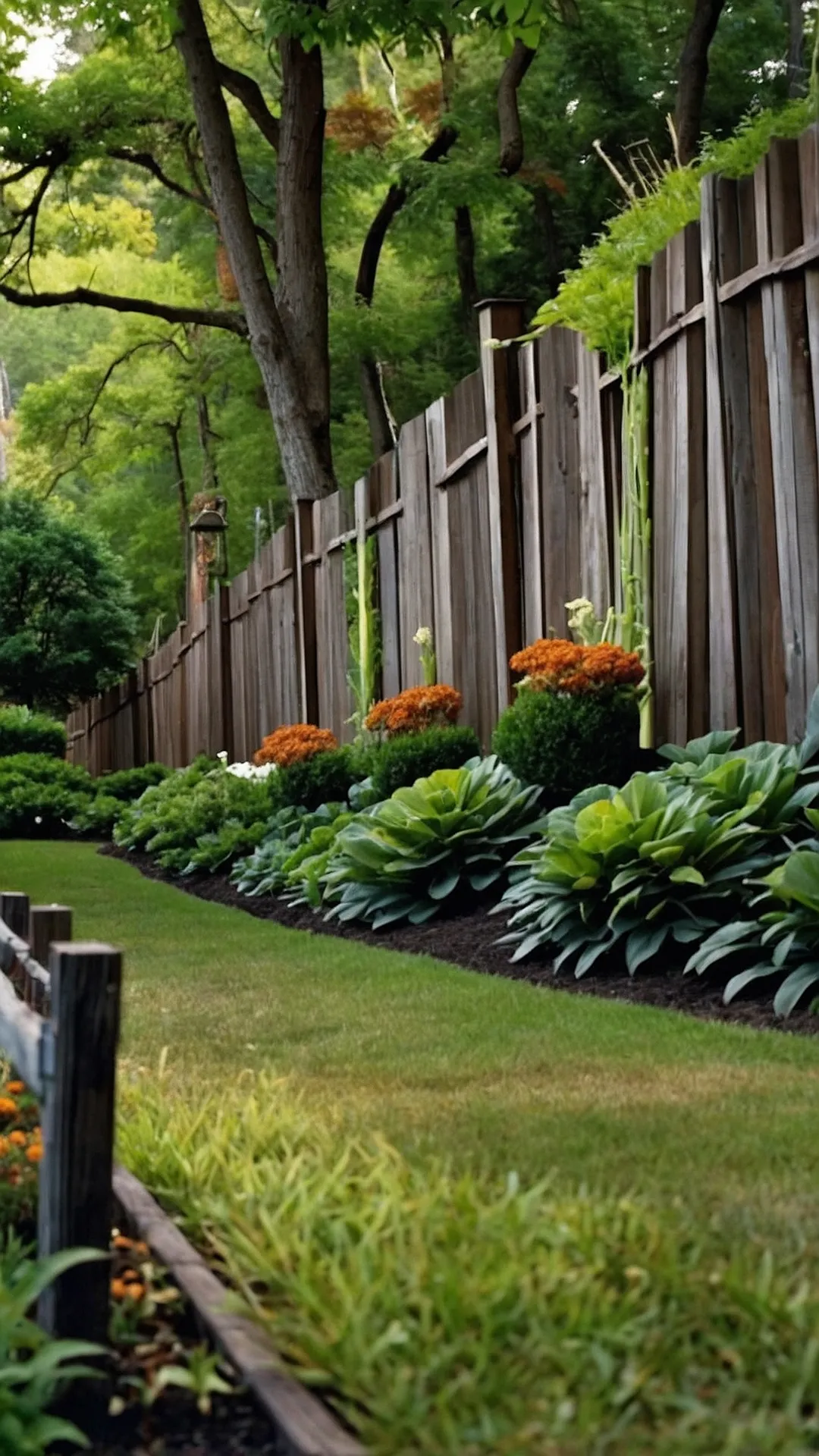 Fence Foliage: Greenery Galore Along the Border